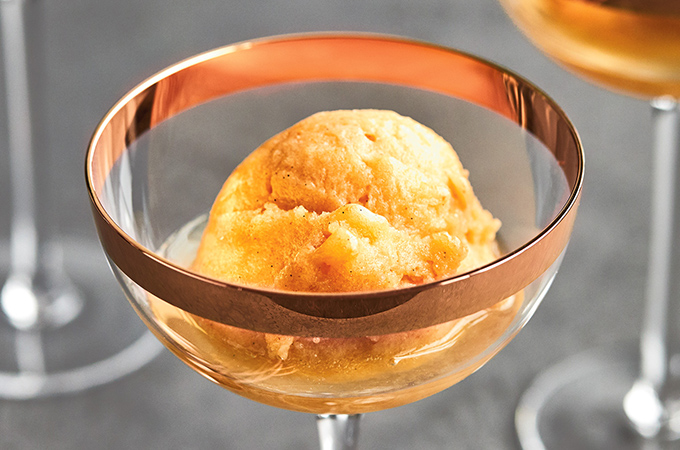 Sorbet au kaki vanillé